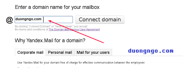 Tạo Email tên miền riêng miễn phí với Yandex