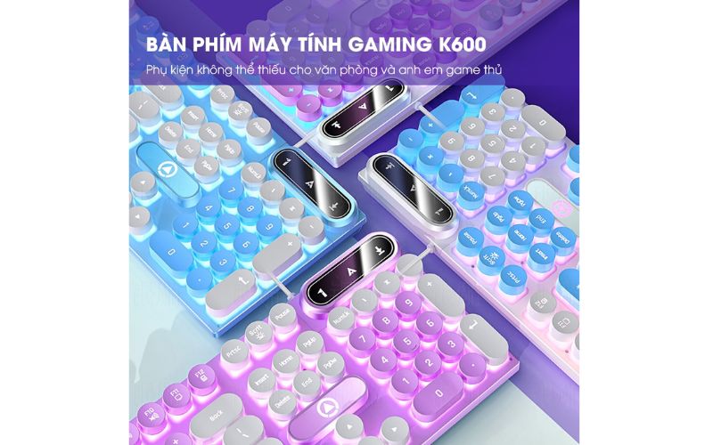 Bàn phím máy tính nút tròn SIDOTECH K600